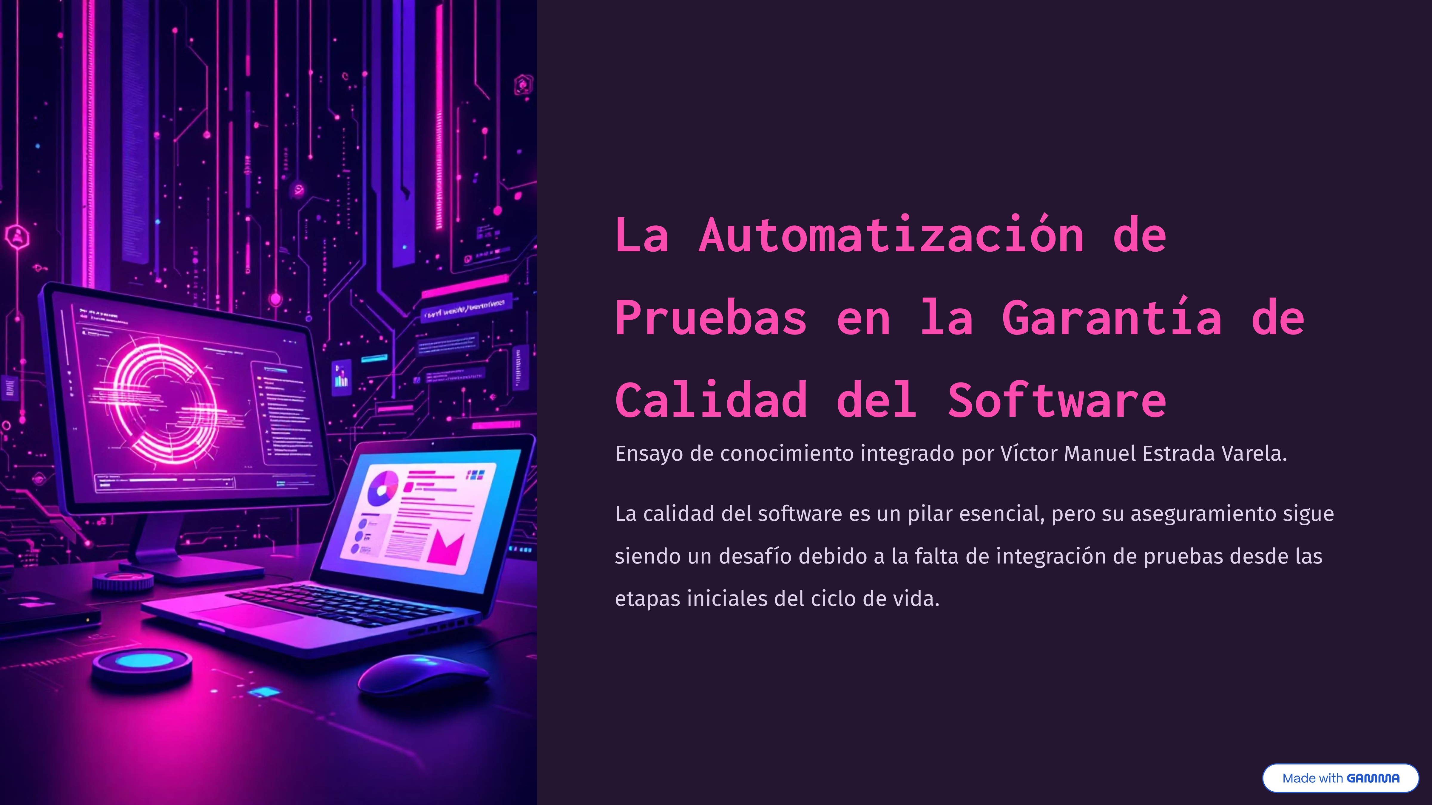 Portada de la presentación: Tarea, ensayo de conocimiento integrado